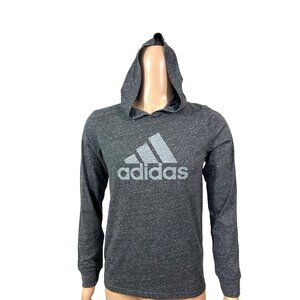 Adidas Boys Long Sleeved Hooded T-Shirt XL 18/20 Grey Casual Lightweight AA8057
